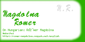 magdolna romer business card